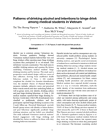 Patterns of drinking alcohol and intentions to binge drink among medical students in Vietnam