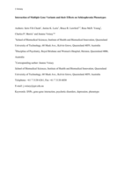 Interaction of multiple gene variants and their effects on schizophrenia phenotypes