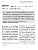 Genome-wide DNA methylation analysis of human brain tissue from schizophrenia patients