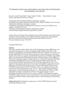 D2 dopamine receptor gene polymorphism: paroxetine and social functioning in posttraumatic stress disorder