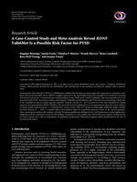 A Case-Control Study and Meta-Analysis Reveal BDNF Val66Met Is a Possible Risk Factor for PTSD
