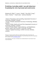 Predicting Australian adults' sun‐safe behaviour: Examining the role of personal and social norms