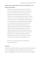 Young Australian adults' beliefs about alcohol's role in sexual aggression and victimisation