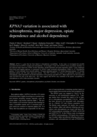 KPNA3 Variation Is Associated with Schizophrenia, Major Depression, Opiate Dependence and Alcohol Dependence