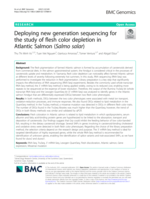 Deploying new generation sequencing for the study of flesh color depletion in Atlantic Salmon (Salmo salar)