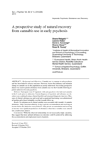 A prospective study of natural recovery from cannabis use in early psychosis