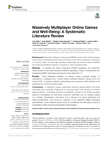 Massively Multiplayer Online Games and Well-Being: A Systematic Literature Review