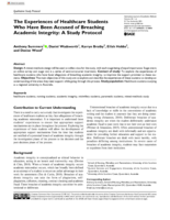 The Experiences of Healthcare Students Who Have Been Accused of Breaching Academic Integrity: A Study Protocol