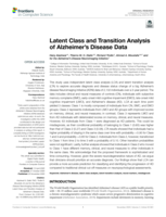 Latent Class and Transition Analysis of Alzheimer's Disease Data