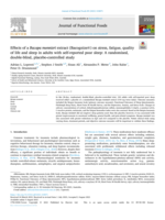 Effects of a Bacopa monnieri extract (Bacognize®) on stress, fatigue, quality of life and sleep in adults with self-reported poor sleep: A randomised, double-blind, placebo-controlled study