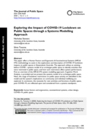 Exploring the Impact of COVID-19 Lock-down on Public Spaces through a Systems Modelling Approach