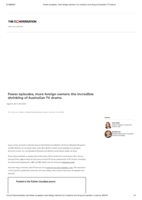 Fewer episodes, more foreign owners: the incredible shrinking of Australian TV drama