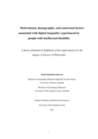 Motivational, demographic and contextual factors associated with digital inequality experienced by people with intellectual disability