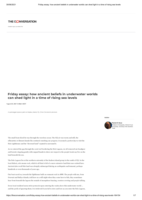 Friday essay: how ancient beliefs in underwater worlds can shed light in a time of rising sea levels