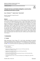 Lifestyle decisions and climate mitigation: current action and behavioural intent of youth