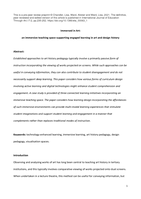 ‘Immersed in Art’: Engaged learning in art and design history