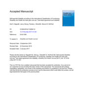 Self-reported disability according to the International Classification of Functioning, Disability and Health Low Back Pain Core Set: Test-retest agreement and reliability