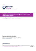 Educational interventions for the management of cancer‐related fatigue in adults (Review)