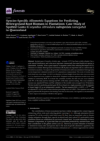 Species-Specific Allometric Equations for Predicting Belowground Root Biomass in Plantations: Case Study of Spotted Gums (Corymbia citriodora subspecies variegata) in Queensland