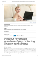 Meet our remarkable guardians of play, protecting children from screens