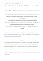 Predicting physical distancing over time during COVID-19: testing an integrated model
