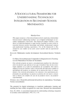 A sociocultural framework for understanding technology integration in secondary school mathematics