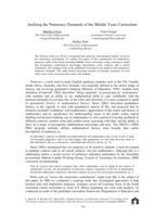 Auditing the numeracy demands of the middle years’ curriculum