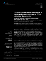 Association Between Components of Cognitive Reserve and Serum BDNF in Healthy Older Adults