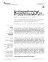 Novel Functional Properties of Missense Mutations in the Glycine Receptor β Subunit in Startle Disease