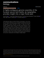 A highly-contiguous genome assembly of the Eurasian spruce bark beetle, Ips typographus, provides insight into a major forest pest