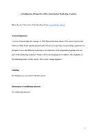 An Indigenous Perspective of the Australasian Marketing Academy