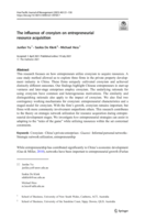 The influence of cronyism on entrepreneurial resource acquisition