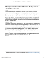 Enhancing assessment literacies through development of quality rubrics using a Triad based peer review process