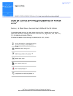 State of science: evolving perspectives on 'human error'
