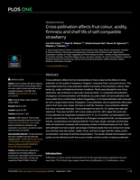Cross-pollination affects fruit colour, acidity, firmness and shelf life of self-compatible strawberry
