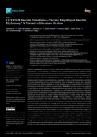 COVID-19 Vaccine Donations—Vaccine Empathy or Vaccine Diplomacy? A Narrative Literature Review