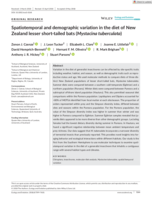 Spatiotemporal and demographic variation in the diet of New Zealand lesser short‐tailed bats (Mystacina tuberculata)