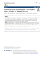 From flames to inflammation: how wildfires affect patterns of wildlife disease