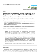 Classification of Echolocation Calls from 14 Species of Bat by Support Vector Machines and Ensembles of Neural Networks