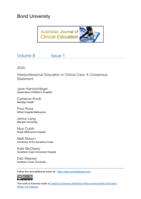 Interprofessional Education in Critical Care: A Consensus Statement
