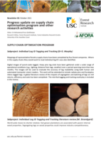 USC Forestry Newsletter 02: Progress update on supply chain optimisation program and other research activities