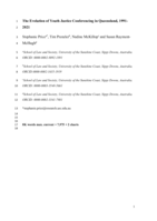 The evolution of youth justice conferencing in Queensland, 1990–2021