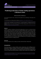 Predicting productivity of timber loading operations: a literature review