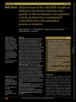 Effectiveness of the ABCDEF bundle on delirium, functional outcomes and quality of life in intensive care patients: a study protocol for a randomised controlled trial with embedded process evaluation