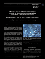 Historic dispersal barriers determine genetic structure and connectivity in a supratidal sandy-beach brooder