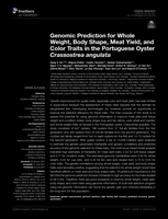 Genomic Prediction for Whole Weight, Body Shape, Meat Yield, and Color Traits in the Portuguese Oyster Crassostrea angulata