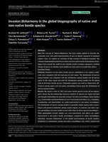 Invasion disharmony in the global biogeography of native and non-native beetle species