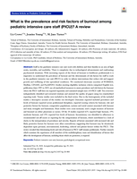 What is the prevalence and risk factors of burnout among pediatric intensive care staff (PICU)? A review