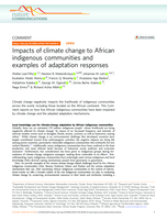 Impacts of climate change to African indigenous communities and examples of adaptation responses