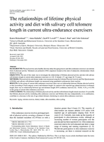 The relationships of lifetime physical activity and diet with salivary cell telomere length in current ultra-endurance exercisers